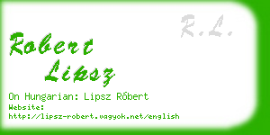 robert lipsz business card
